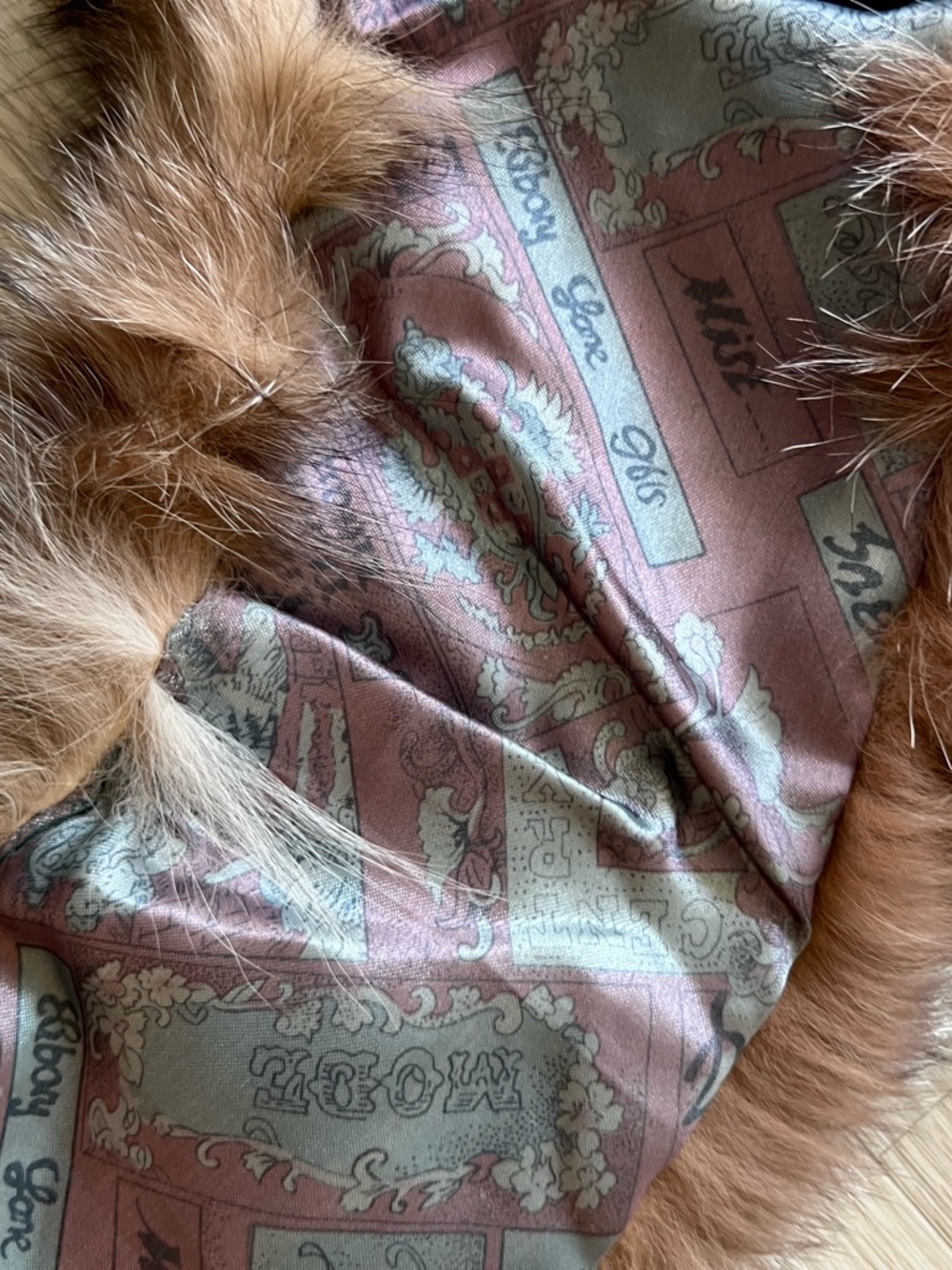 Vintage Real Fox Fur Collar Shawl Wrap | Brown Multi-Tone Boho Western Mob Wife - Picture 7 of 7